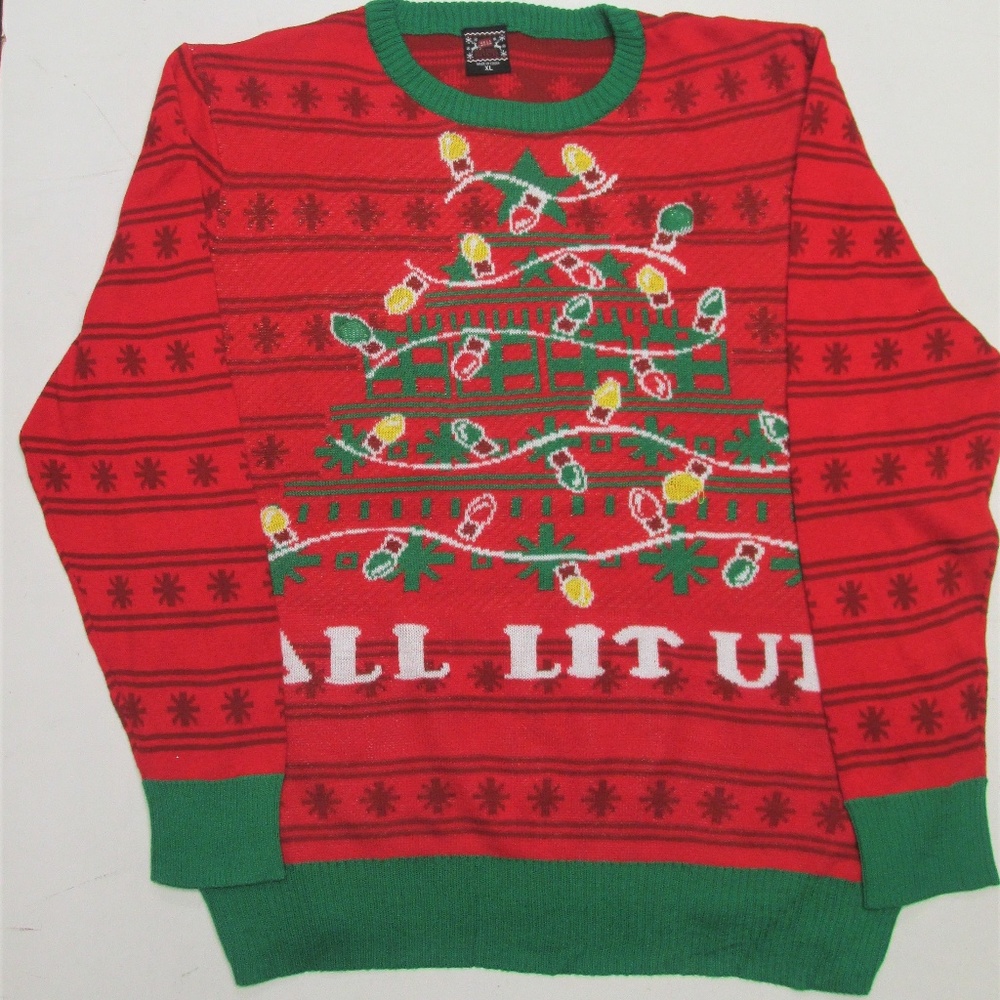 Well Worn Christmas Knit Pullover Sweater Size XL